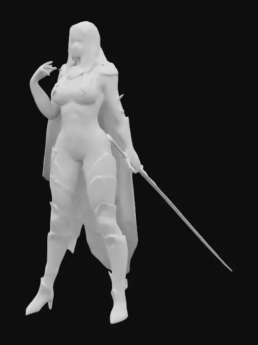 3D model for Veiled Warrior