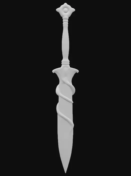 3D model for Spiraling blade in dna shape dagger