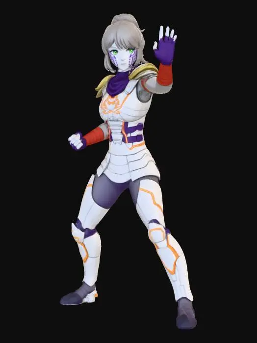 3D model for Warrior of the Cyber Realm