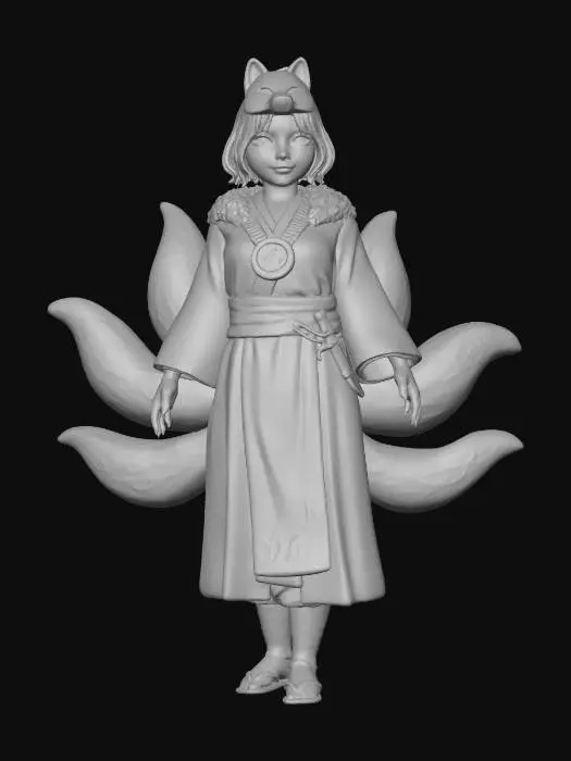 3D model for Kitsune Guardian