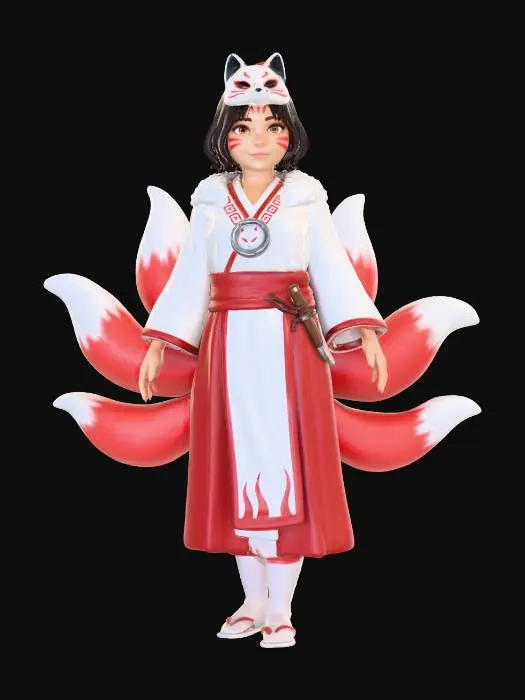 3D model for Kitsune Guardian