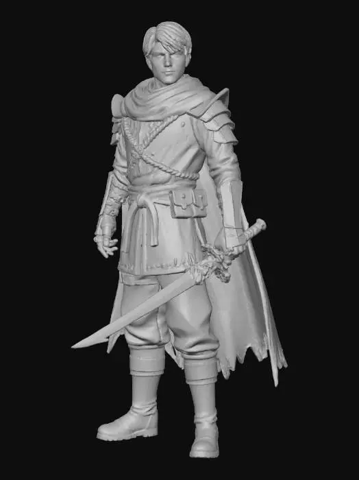 3D model for The Enchanted Swordsman