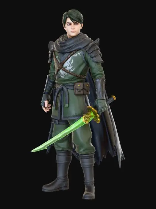 3D model for The Enchanted Swordsman