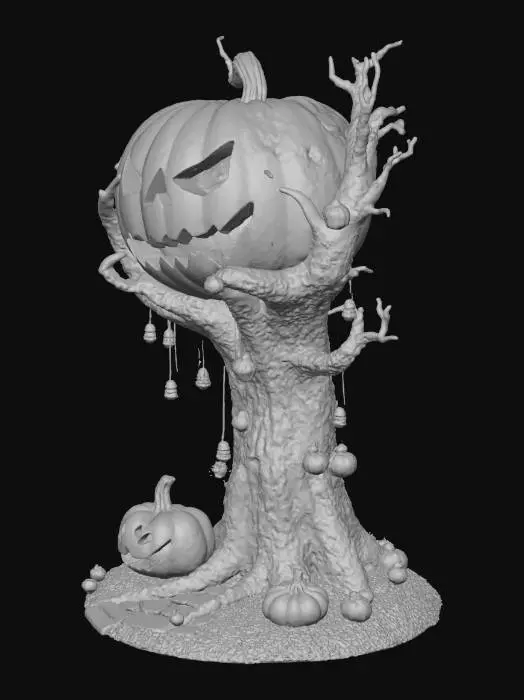 3D model for tree,hallowen,old,candy
