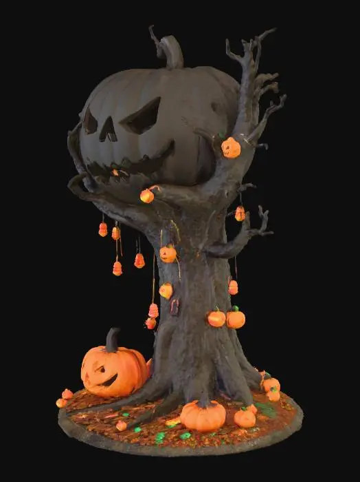 3D model for tree,hallowen,old,candy