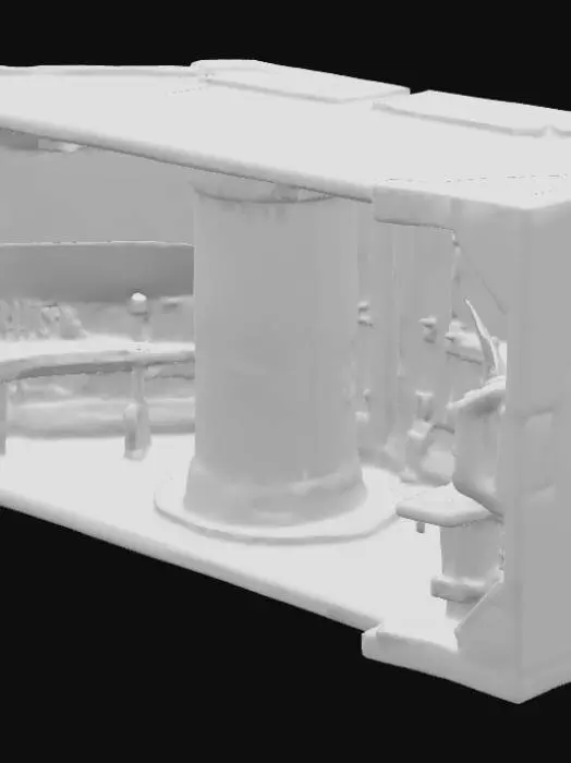 3D model for hi-tech room, RGB lights everywhere, science lab on a spaceship