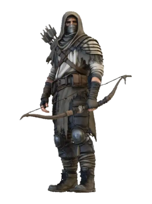 Cultist archer - Fps 3D model, vytvořený pomocí AI