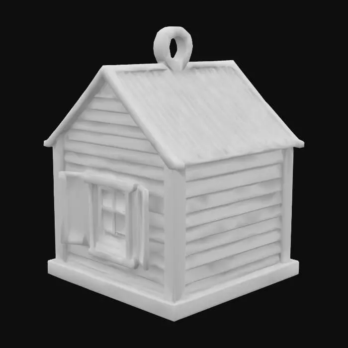 3D model for creole house keychain