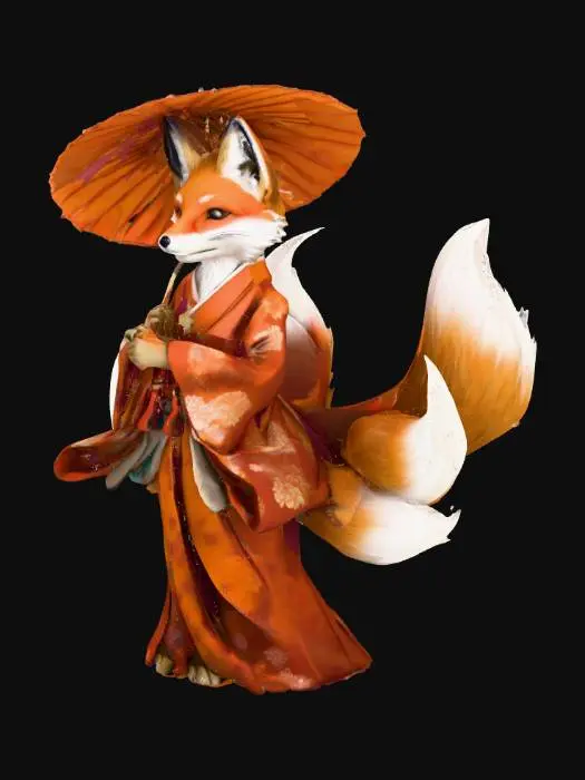 3D model for Kitsune Blossom