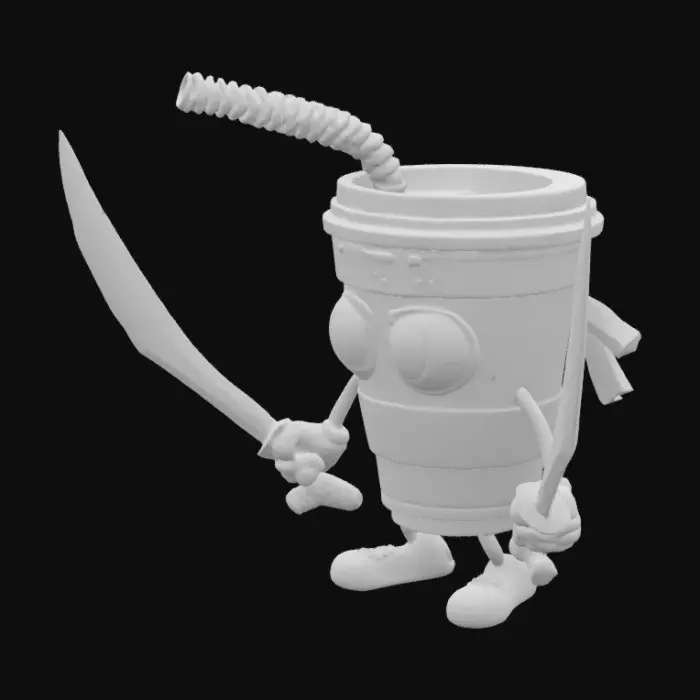 3D model for cappuccino assasino, #SketchTo3D#