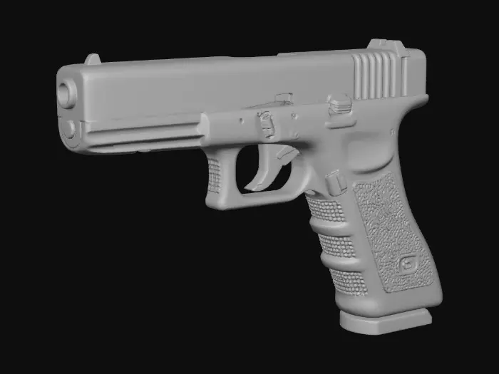 3D model for Handgun Side View