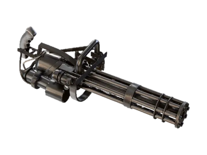 Minigun - Guns 3D model, vytvořený pomocí AI