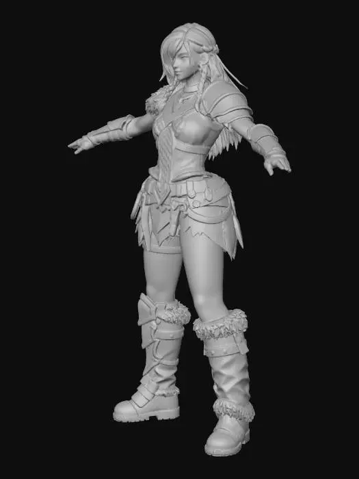 3D model for Warrior's Stance
