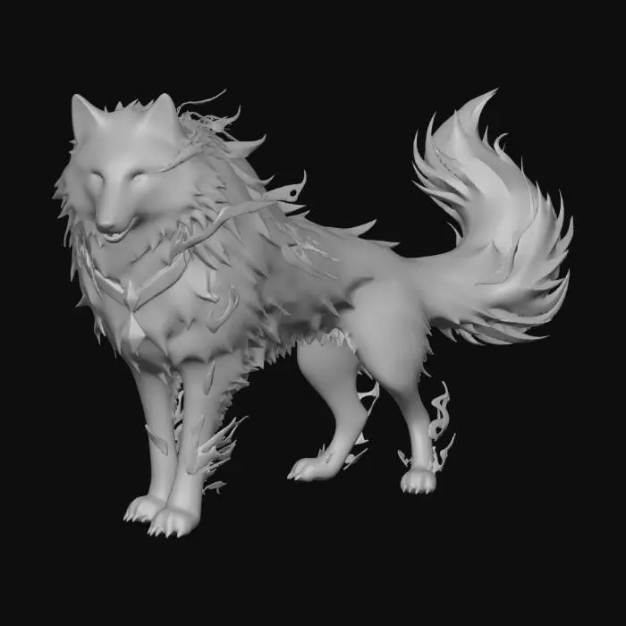 3D model for Frostbound Wolf