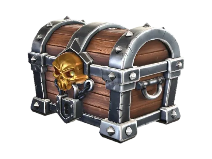 Cursed Skull Chest 3D model, vytvořený pomocí AI