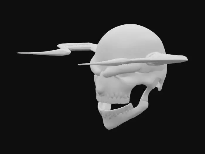 3D model for Hollow Skull Helmet