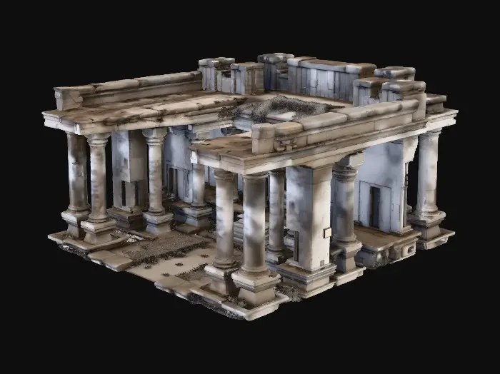 3D model for Ancient Stone Temple Ruins
