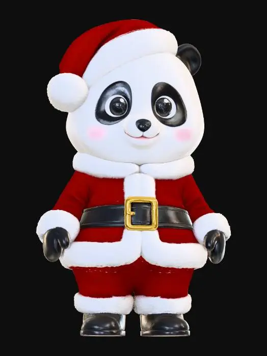 3D model for Santa Panda
