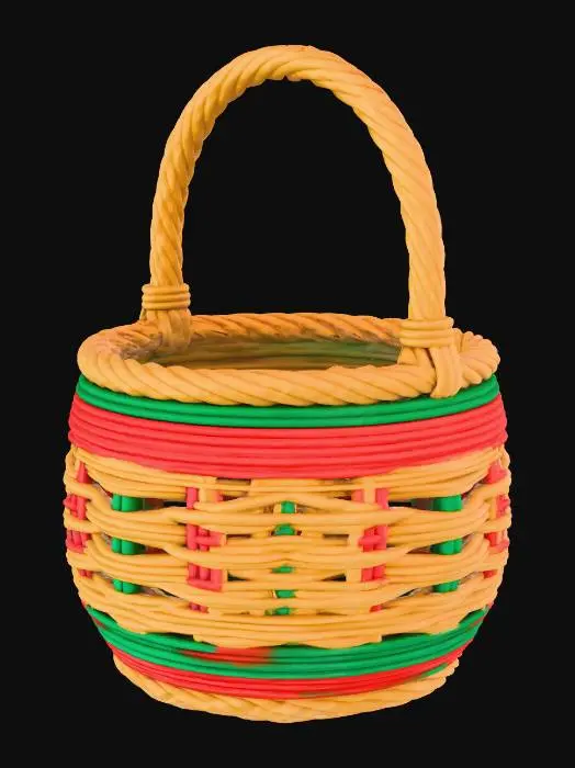 3D model for Colorful Woven Basket