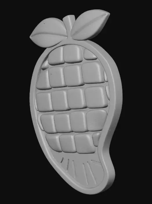 3D model for “망고 모양의 컵받침대 디자인. 잘 익은 노란색 망고를 큐브 형태로 칼집 낸 듯한 입체적인 표면이 특징이며, 각 큐브 모양은 부드럽게 라운딩 처리되어 있다. 윗부분에는 밝은 녹색 잎사귀가 자연스럽게 붙어 있으며, 전체 형태는 타원형에 가까운 망고 실루엣으로 구성된다. 컵받침대의 상단 면은 음각과 양각이 조화된 3D 입체 구조로, 컵이 미끄러지지 않도록 표면 마찰감을 높였다.
하단은 평평하고 안정적으로 컵을 지탱할 수 있도록 설계되어 있으며, 물방울이 고이지 않도록 약간의 배수 홈(drain groove)이 포함되어 있다.
재질은 3D 프린터용 친환경 PLA 또는 실리콘 질감으로 표현되고, 색상은 선명한 노랑과 녹색 조합으로 따뜻하고 열대적인 느낌을 준다.
전체 스타일은 귀엽고 실용적이며, ‘Guimaras Mango’ 기념품 느낌이 나는 여름 시즌용 컵받침대 디자인.”