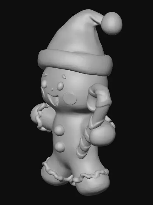3D model for Classic Christmas Characters - Gingerbread Kid

Cute gingerbread cookie character, smiling face made of icing, wearing tiny Santa hat, holding a candy cane, 3D toy style, warm brown tone with white icing lines, sweet and cheerful expression.