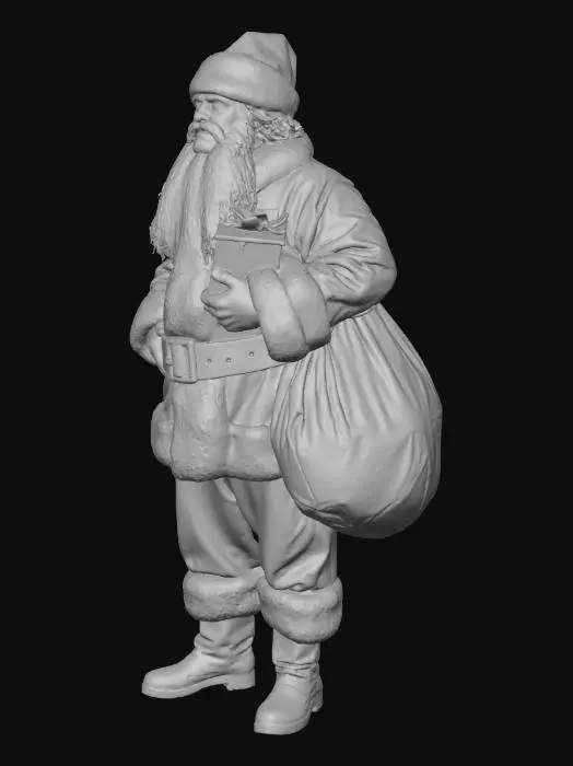3D model for santa holding a gift sack