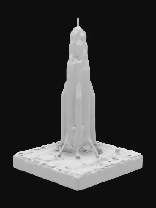 3D model for artemedis rocket from nasa on a start ramp