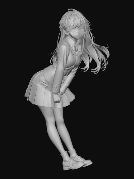 3D model for Schoolgirl Elegance