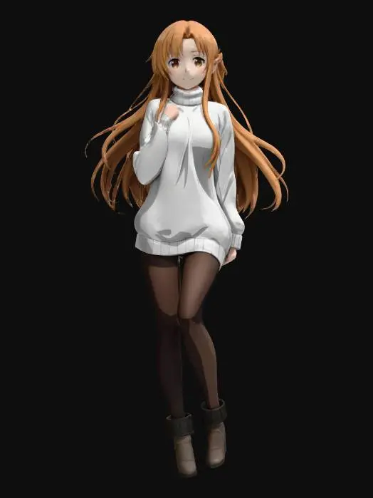 3D model for Character in Cozy Sweater