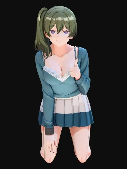 3D model for Green-Haired Confidence