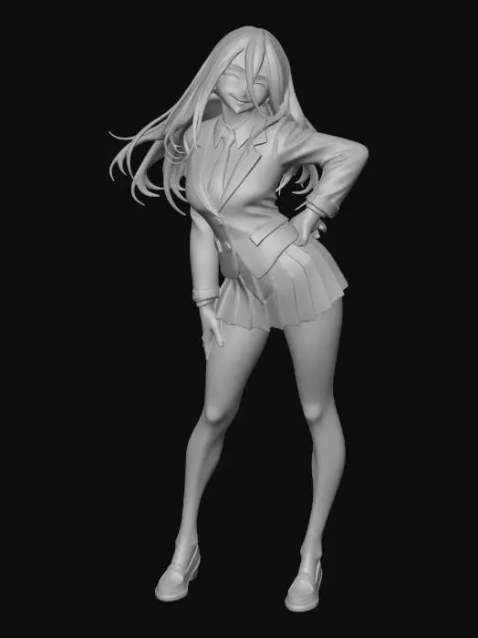3D model for Anime Schoolgirl Confidence
