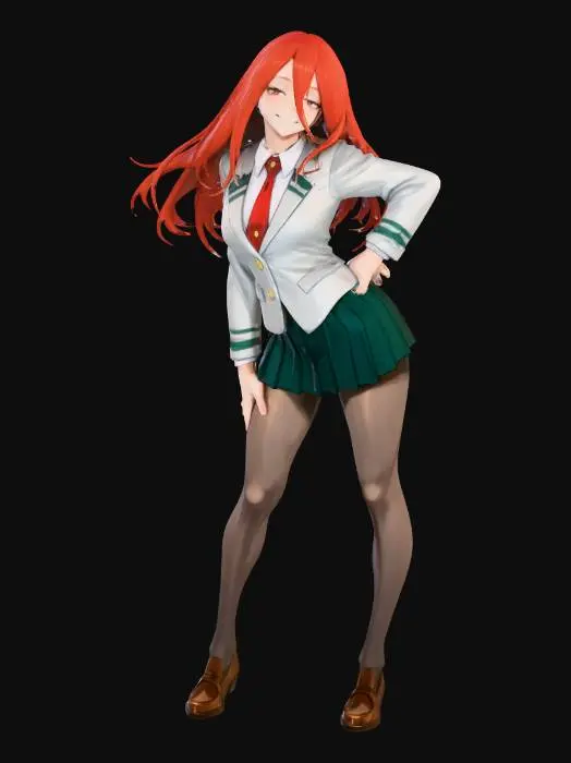 3D model for Anime Schoolgirl Confidence