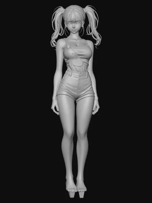 3D model for Sunny Overalls