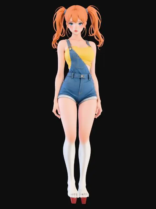 3D model for Sunny Overalls