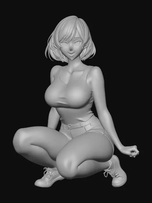 3D model for Street Style Anime Portrait