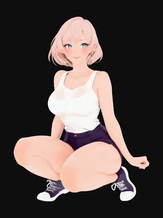 3D model for Street Style Anime Portrait