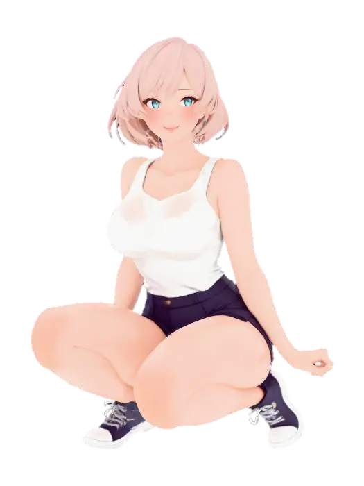 Street Style Anime Portrait - Edge 3D model, vytvořený pomocí AI