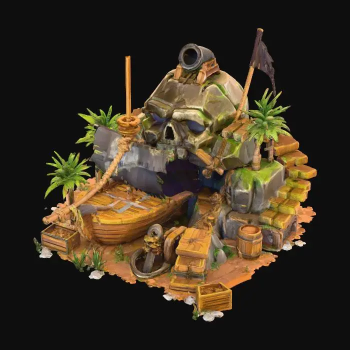 3D model for Pirate's Cove Fortress