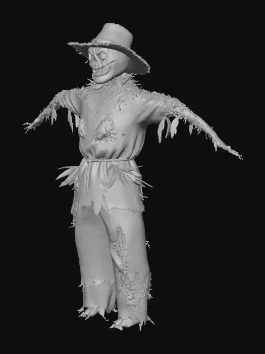 3D model for make the picture of the man a creepy scare crow