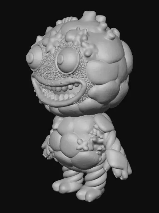 3D model for candy monster  with gummys nerds and sour batch skin