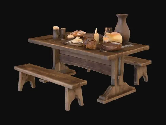 3D model for Medieval Feast Table