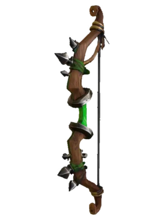 Spiked Wood Bow - Arrow 3D model, vytvořený pomocí AI