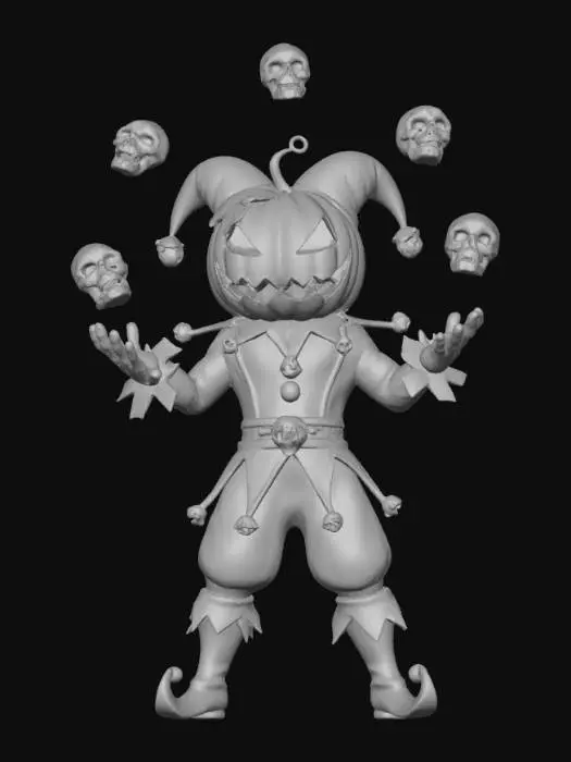 3D model for Pumpkin Jester Juggler, #Halloween2025#