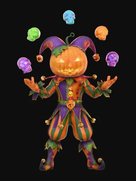 3D model for Pumpkin Jester Juggler, #Halloween2025#