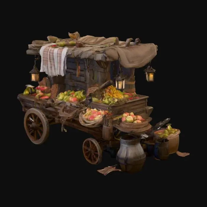 3D model for Market Wagon