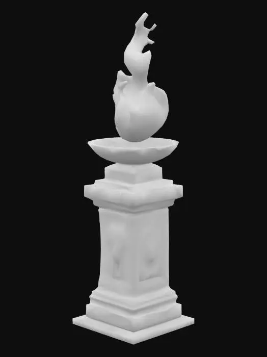 3D model for Flaming Skull Pedestal