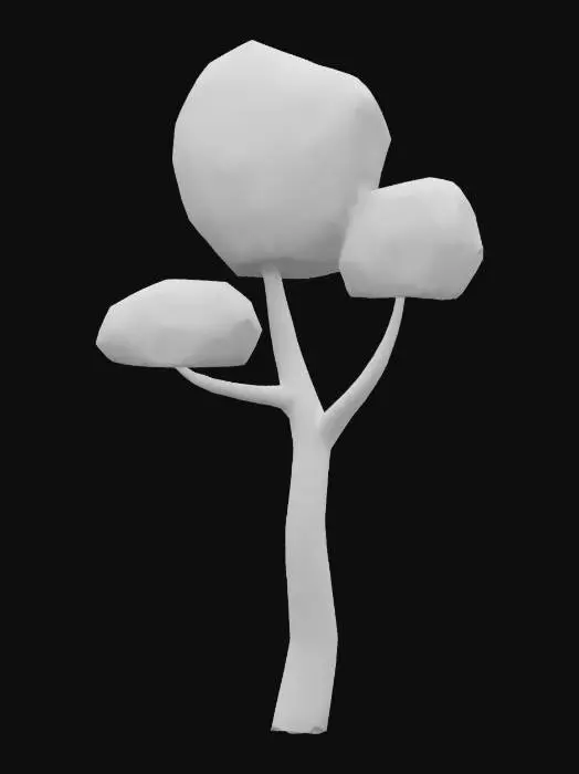 3D model for Cartoon Birch Tree