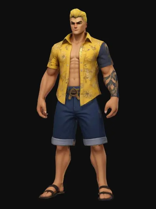 3D model for Summer Vibes Hero