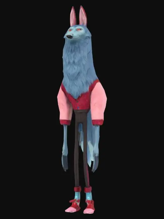 3D model for Tall Blue Canine