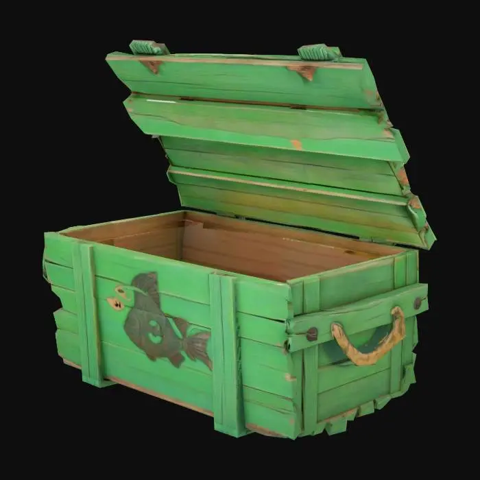 3D model for Wooden Fish Crate